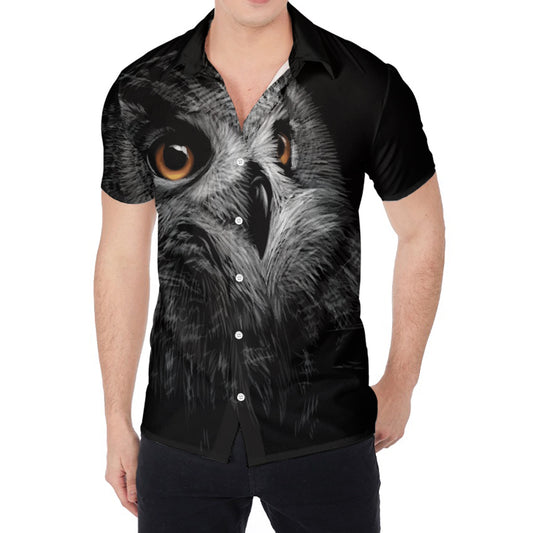 Owl Portrait Print Men's Shirt