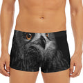 Owl Portrait Print Men's Short Boxer Briefs