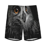 Owl Portrait Print Men's Sports Shorts