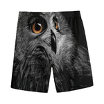 Owl Portrait Print Men's Sports Shorts