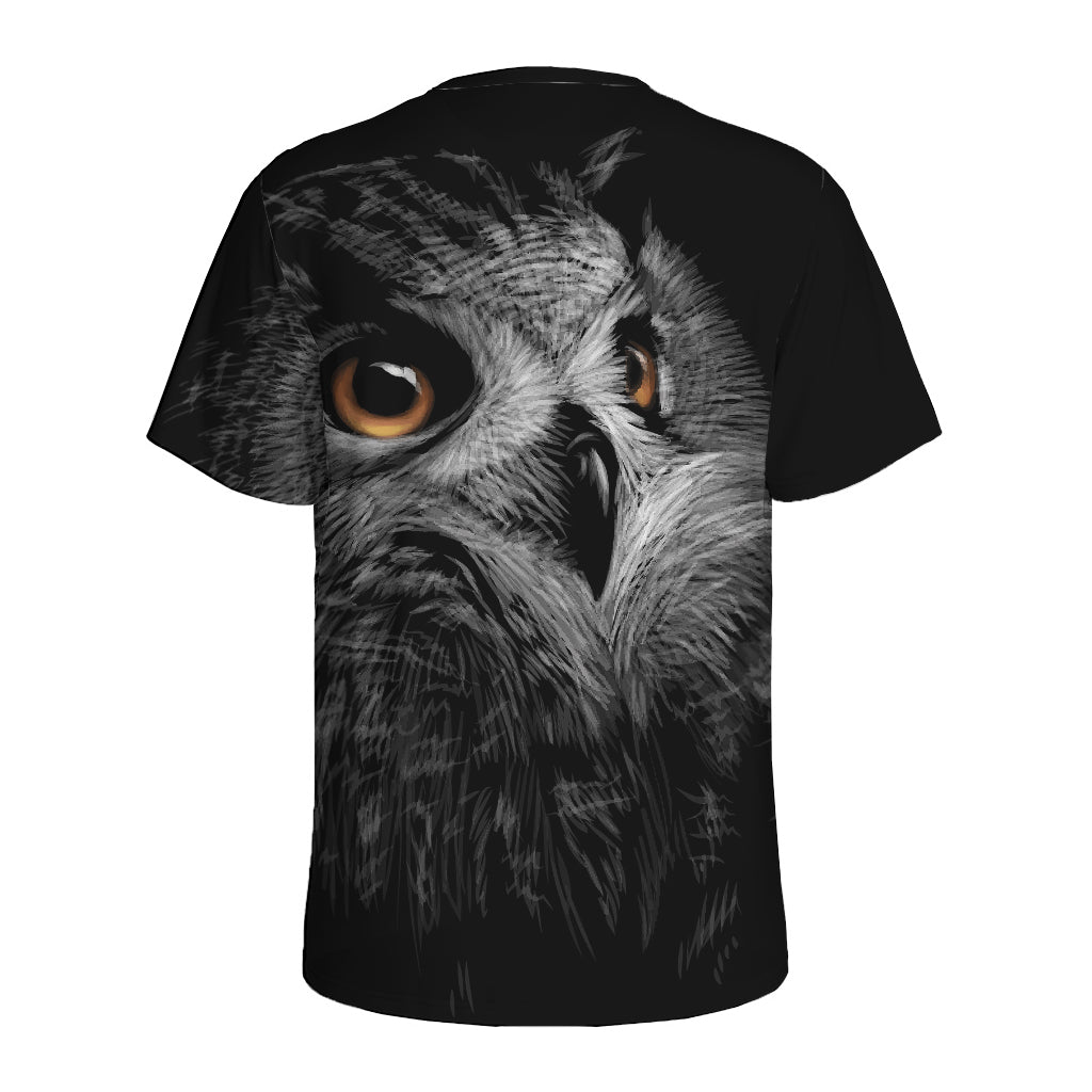Owl Portrait Print Men's Sports T-Shirt