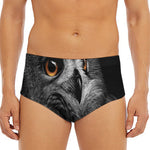 Owl Portrait Print Men's Triangle Swim Briefs
