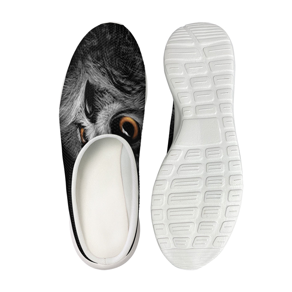 Owl Portrait Print Mesh Casual Shoes