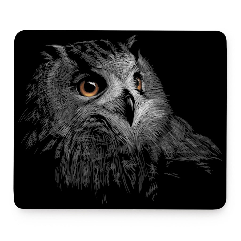 Owl Portrait Print Mouse Pad