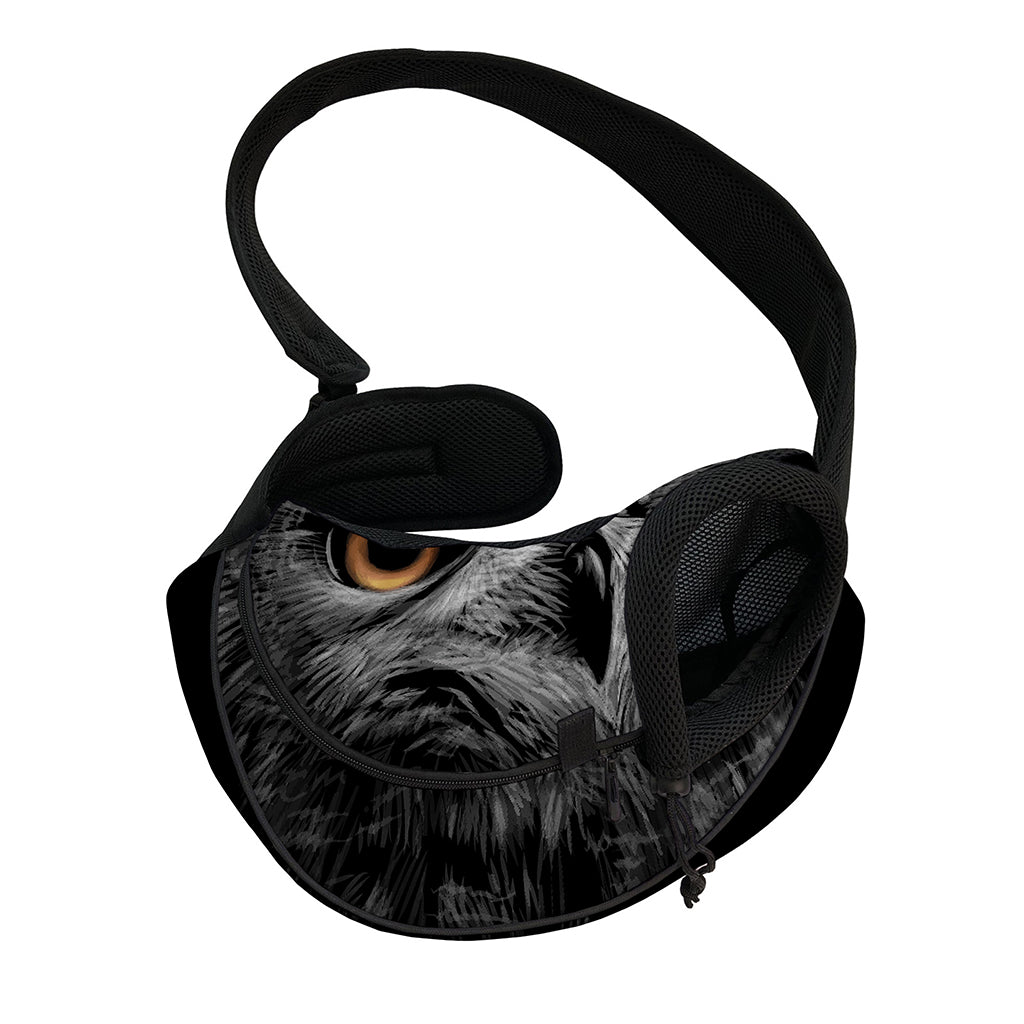 Owl Portrait Print Pet Sling Carrier