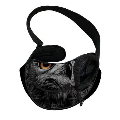 Owl Portrait Print Pet Sling Carrier