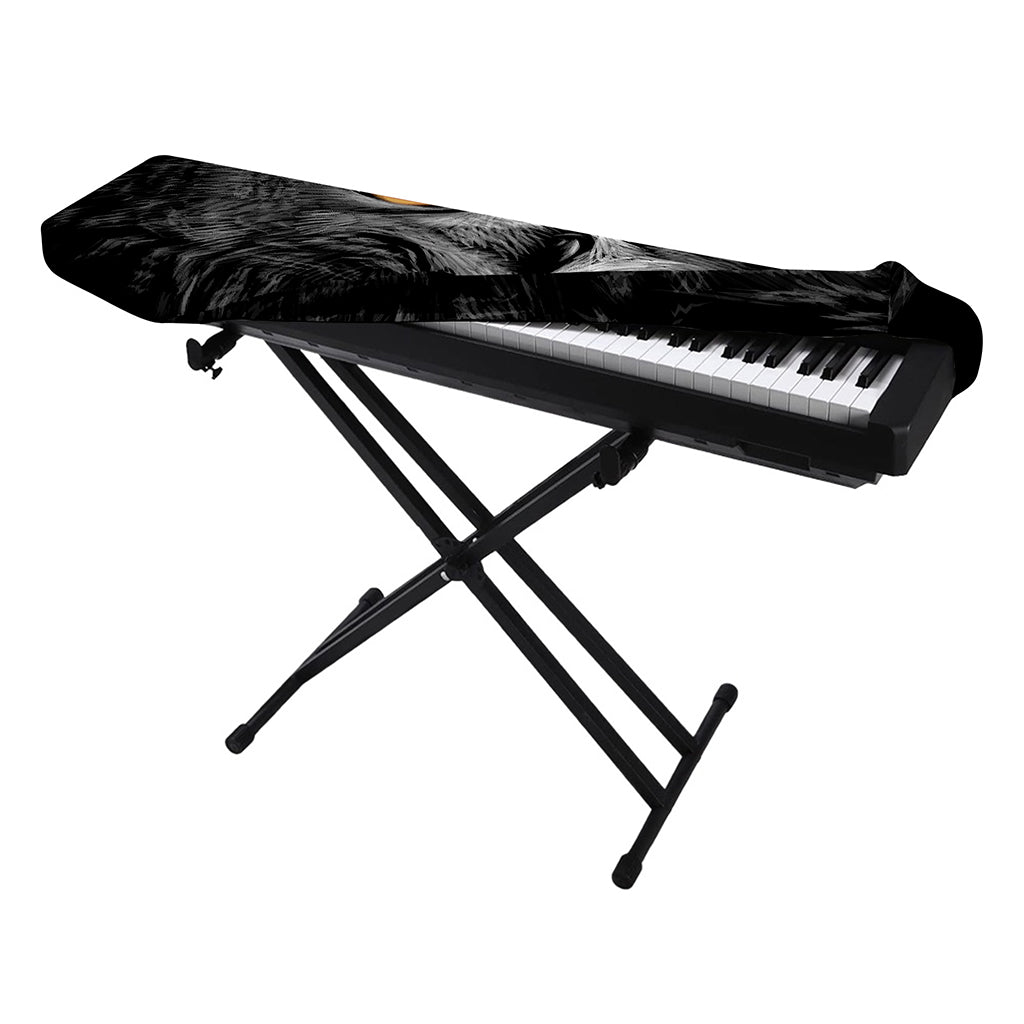 Owl Portrait Print Piano Keyboard Cover