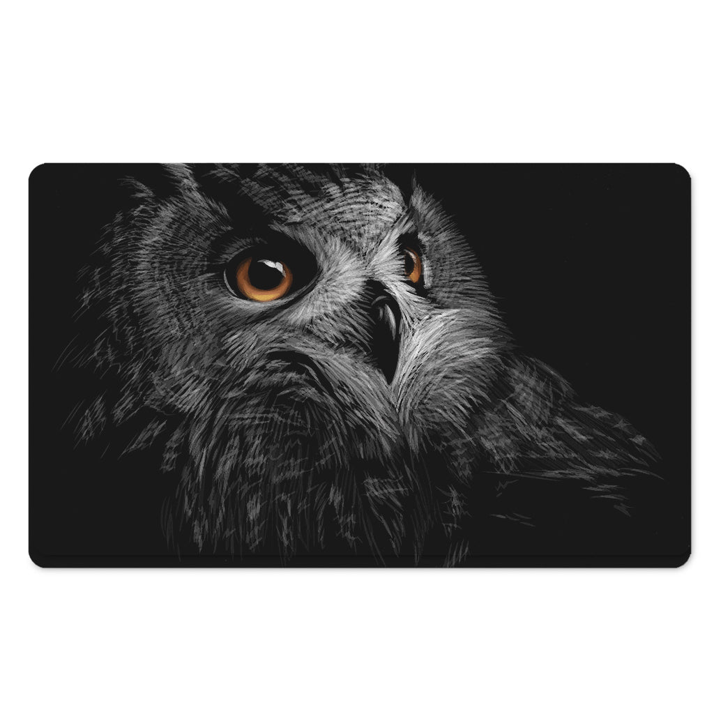 Owl Portrait Print Polyester Doormat