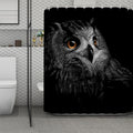 Owl Portrait Print Polyester Shower Curtain