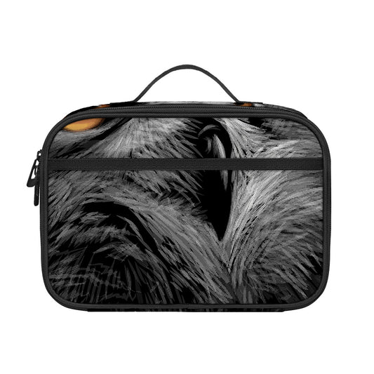 Owl Portrait Print Portable Lunch Bag