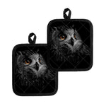 Owl Portrait Print Pot Holders