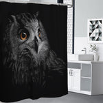 Owl Portrait Print Premium Shower Curtain