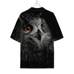 Owl Portrait Print Rayon Hawaiian Shirt