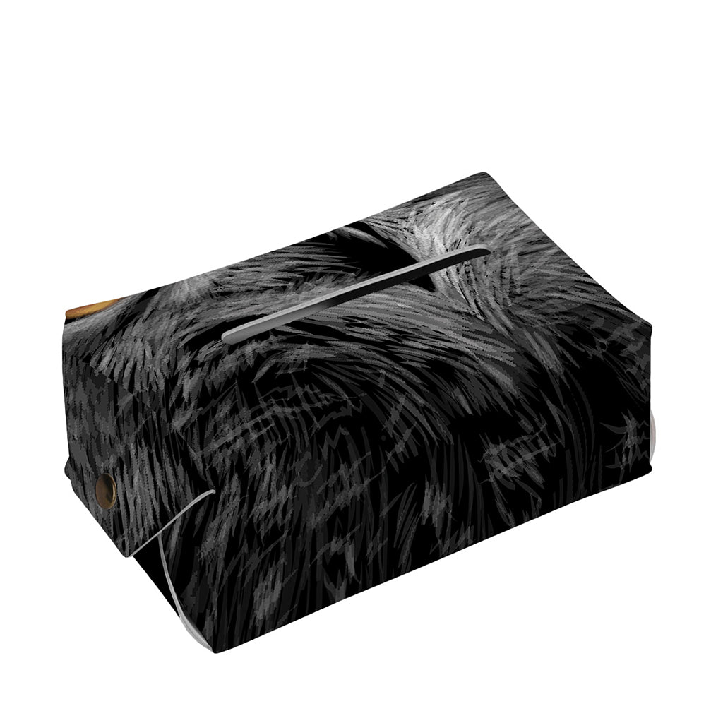 Owl Portrait Print Rectangle Tissue Box Cover