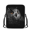 Owl Portrait Print Rectangular Crossbody Bag