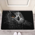 Owl Portrait Print Rubber Doormat