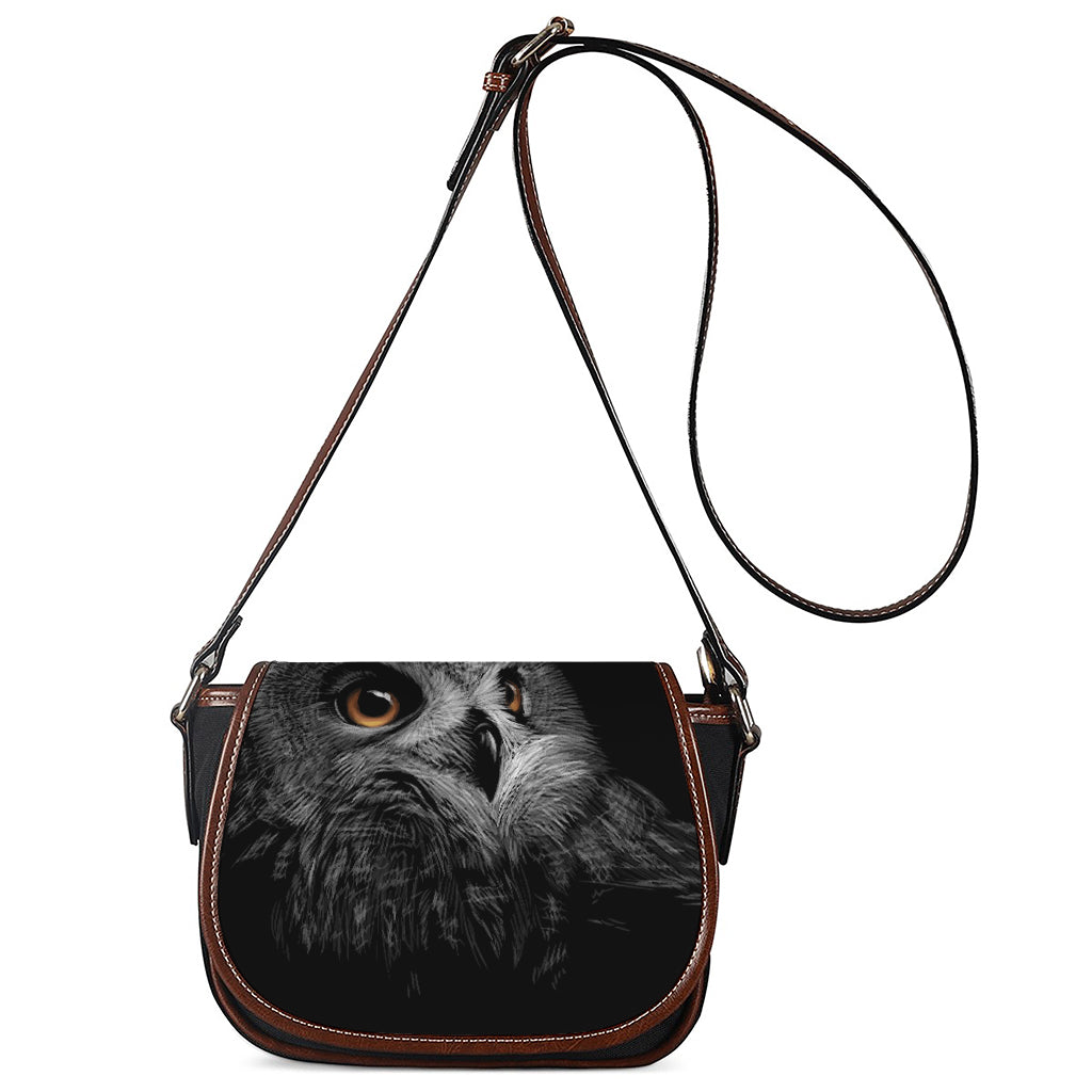 Owl Portrait Print Saddle Bag