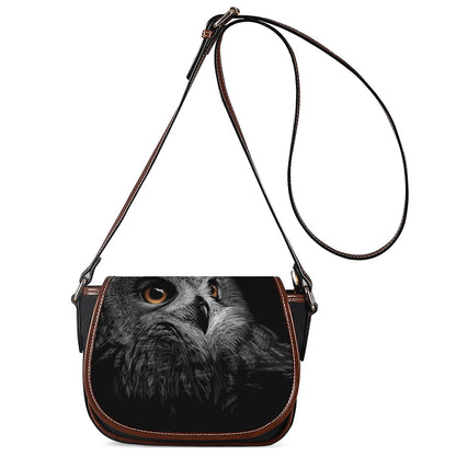 Owl Portrait Print Saddle Bag