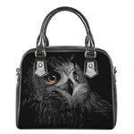 Owl Portrait Print Shoulder Handbag