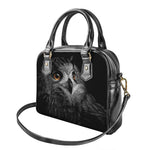 Owl Portrait Print Shoulder Handbag
