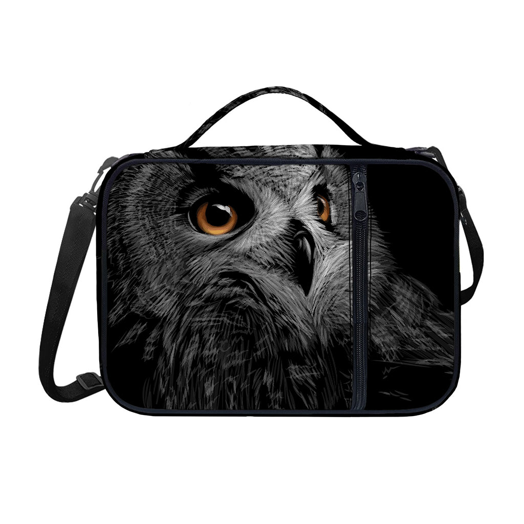 Owl Portrait Print Shoulder Strap Bible Bag