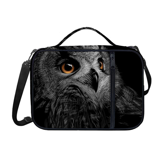 Owl Portrait Print Shoulder Strap Bible Bag