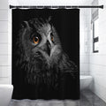 Owl Portrait Print Shower Curtain