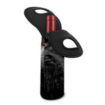 Owl Portrait Print Single Neoprene Wine Tote