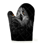 Owl Portrait Print Single Oven Mitt