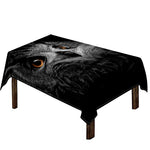 Owl Portrait Print Tablecloth