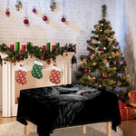 Owl Portrait Print Tablecloth