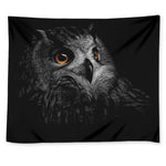 Owl Portrait Print Tapestry