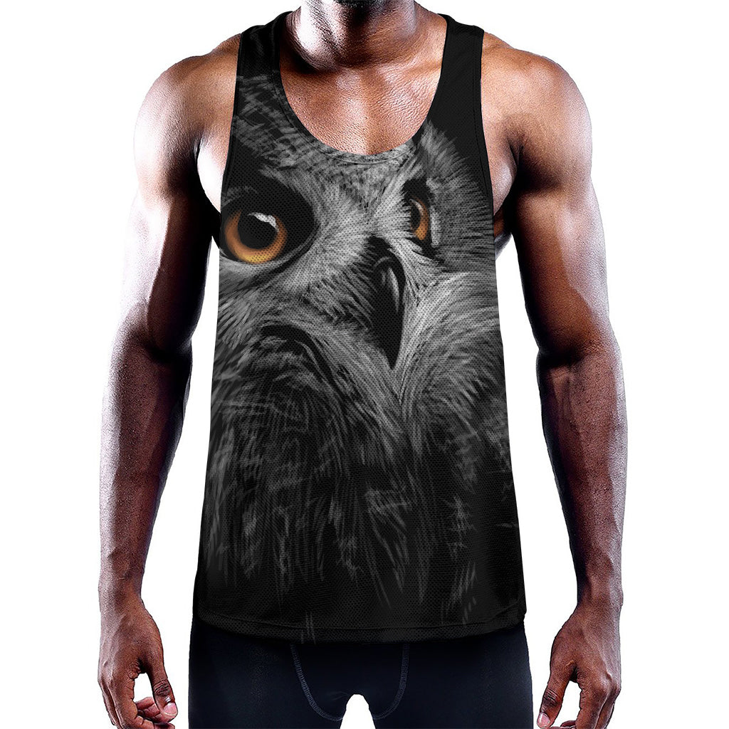 Owl Portrait Print Training Tank Top