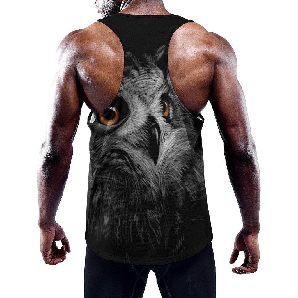 Owl Portrait Print Training Tank Top