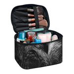 Owl Portrait Print Travel Makeup Bag