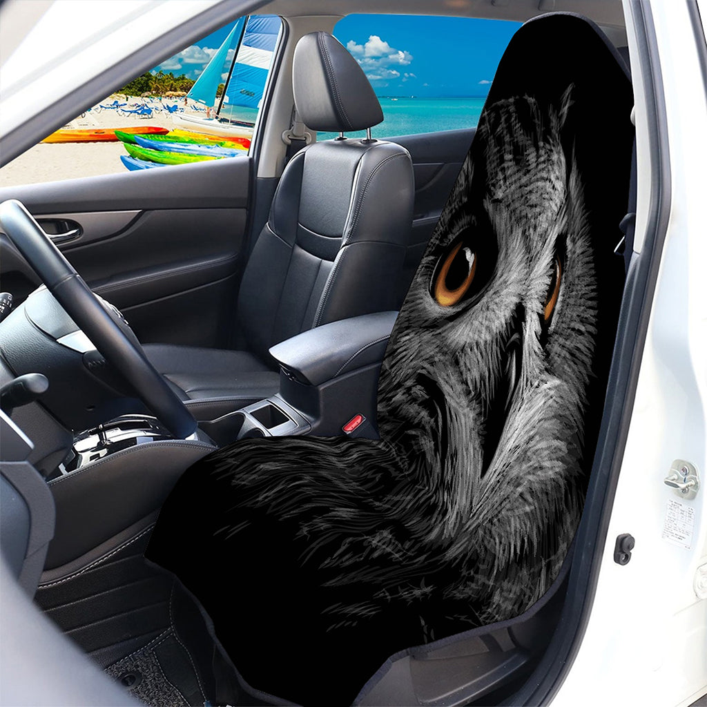 Owl Portrait Print Waterproof Car Seat Cover