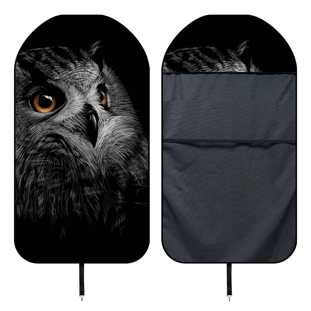 Owl Portrait Print Waterproof Car Seat Cover
