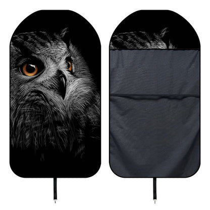Owl Portrait Print Waterproof Car Seat Cover