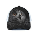 Owl Portrait Print White Mesh Trucker Hat