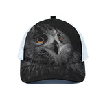Owl Portrait Print White Mesh Trucker Cap