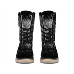 Owl Portrait Print Winter Boots