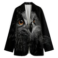 Owl Portrait Print Women's Blazer