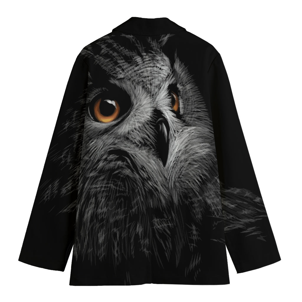 Owl Portrait Print Women's Blazer