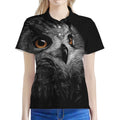 Owl Portrait Print Women's Polo Shirt