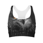 Owl Portrait Print Women's Sports Bra