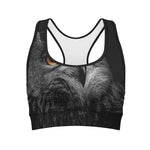 Owl Portrait Print Women's Sports Bra