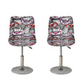 Owl With Glasses Pattern Print Bar Stool Covers