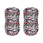 Owl With Glasses Pattern Print Bar Stool Covers