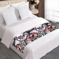 Owl With Glasses Pattern Print Bed Runner