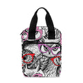 Owl With Glasses Pattern Print Bible Tote Bag